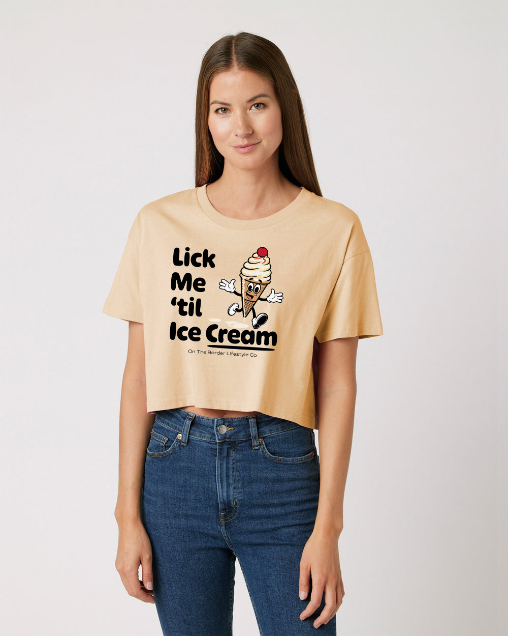 Lick Me 'Til Ice Cream Cropped Tee