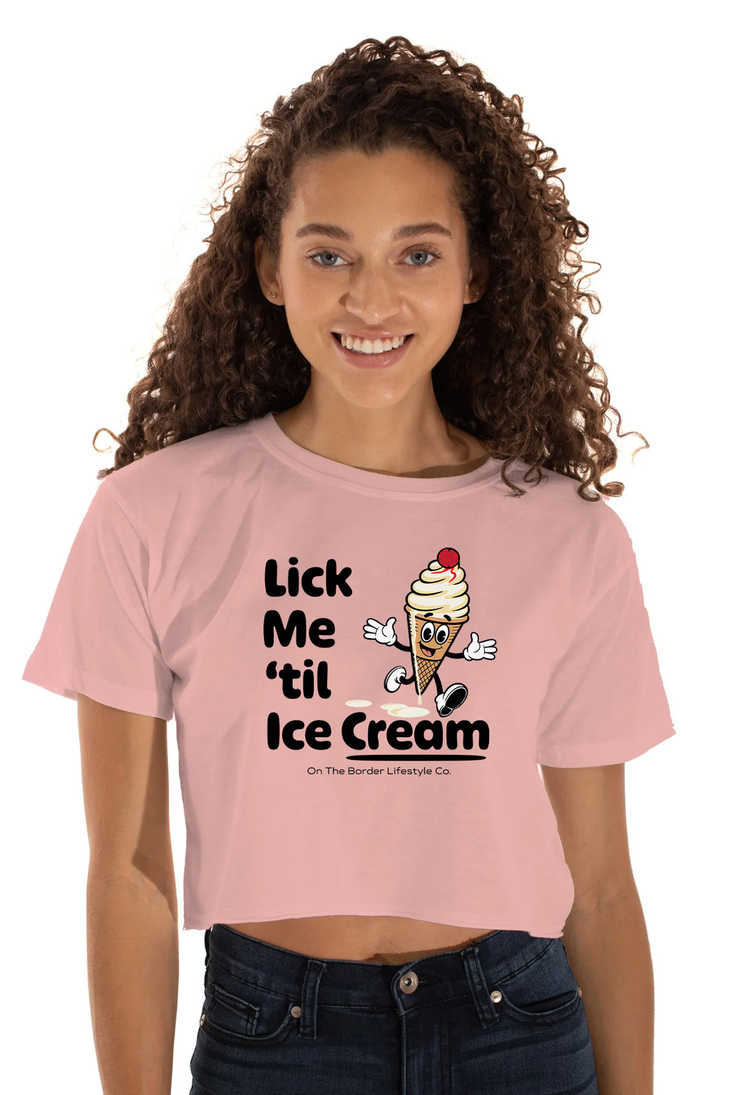 Lick Me 'Til Ice Cream Cropped Tee