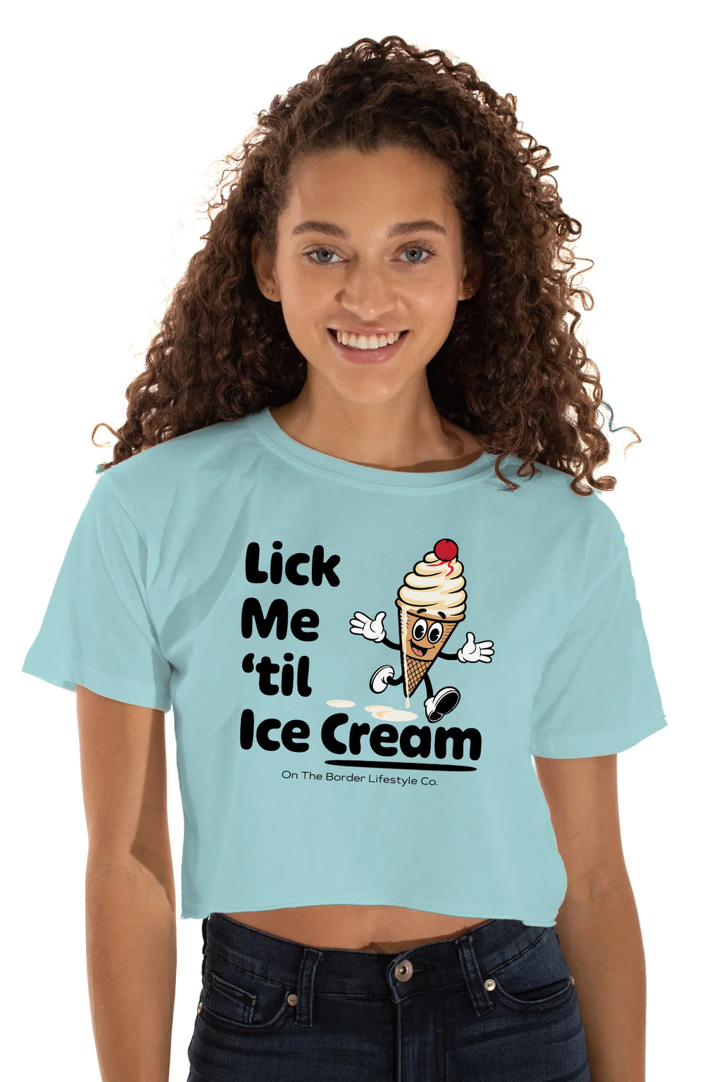 Lick Me 'Til Ice Cream Cropped Tee