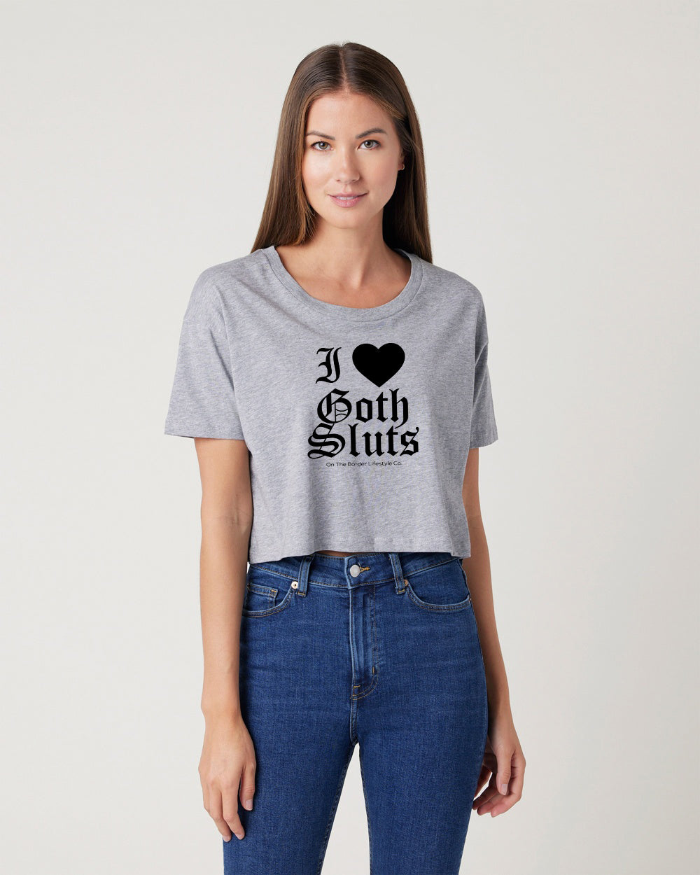 I <3 Goth Sluts Cropped Tee
