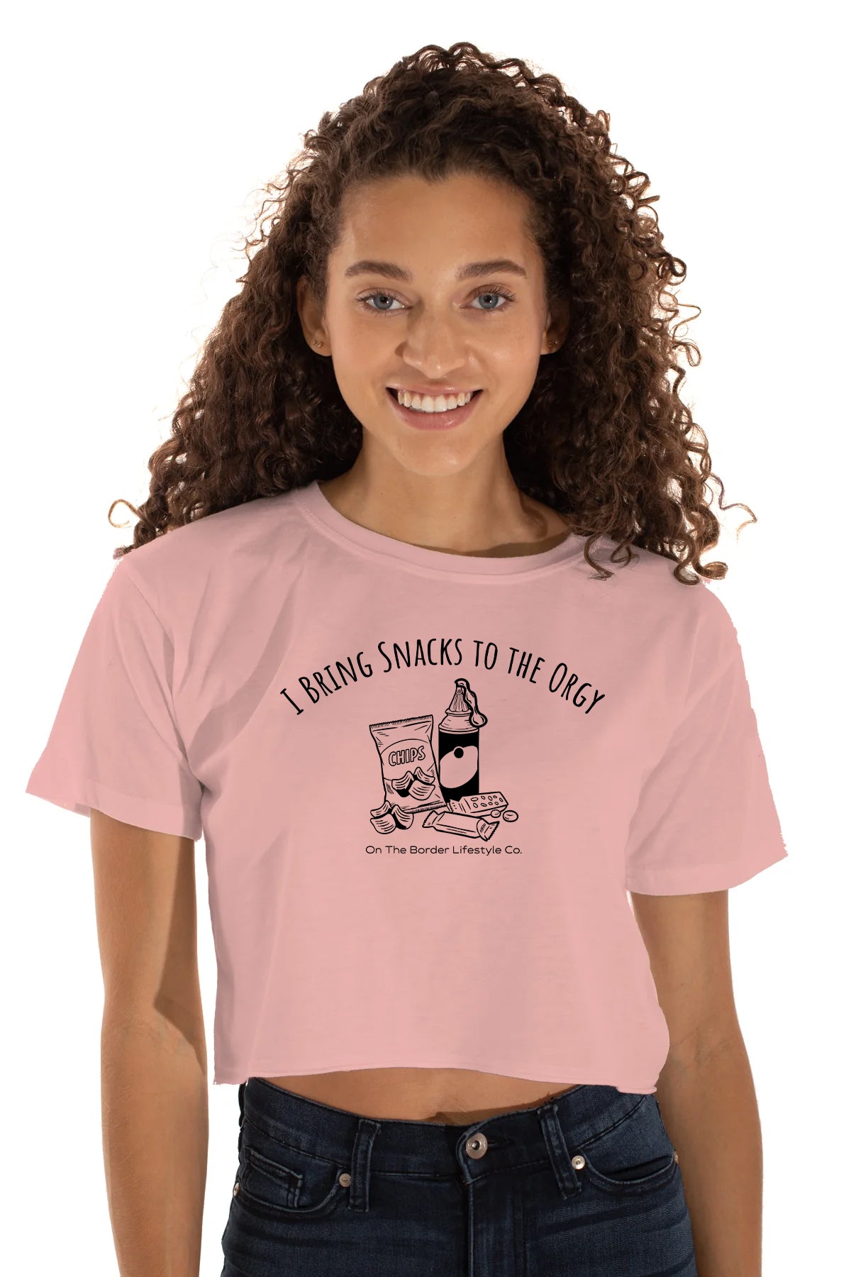 I Bring Snacks To The Orgy Cropped Tee