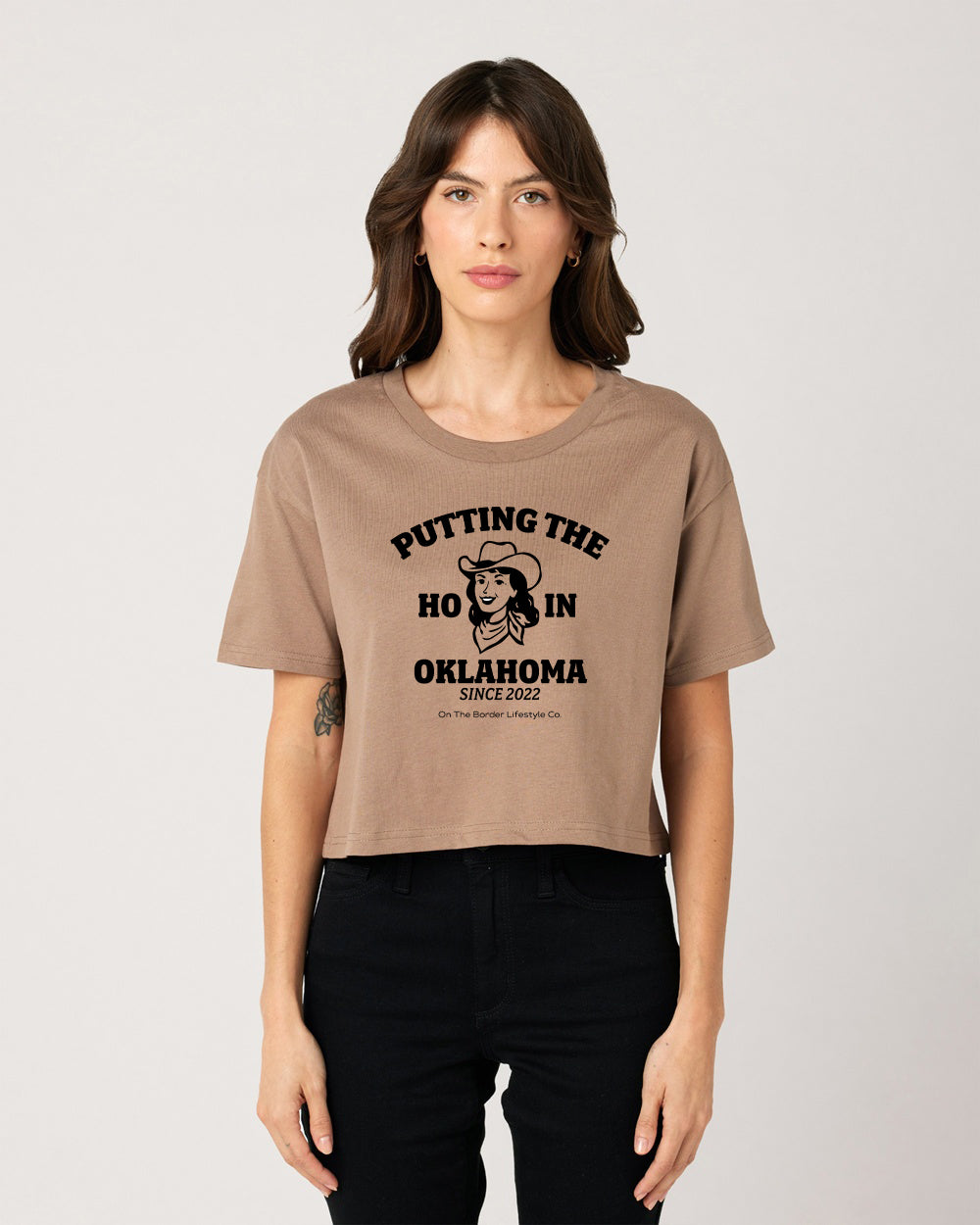 Putting the Ho in Oklahoma Cropped Tee