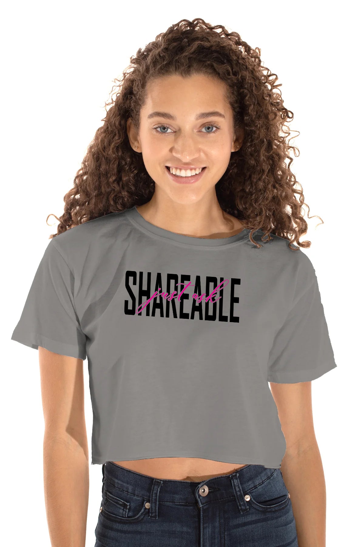 Shareable - Just Ask Crop Tee