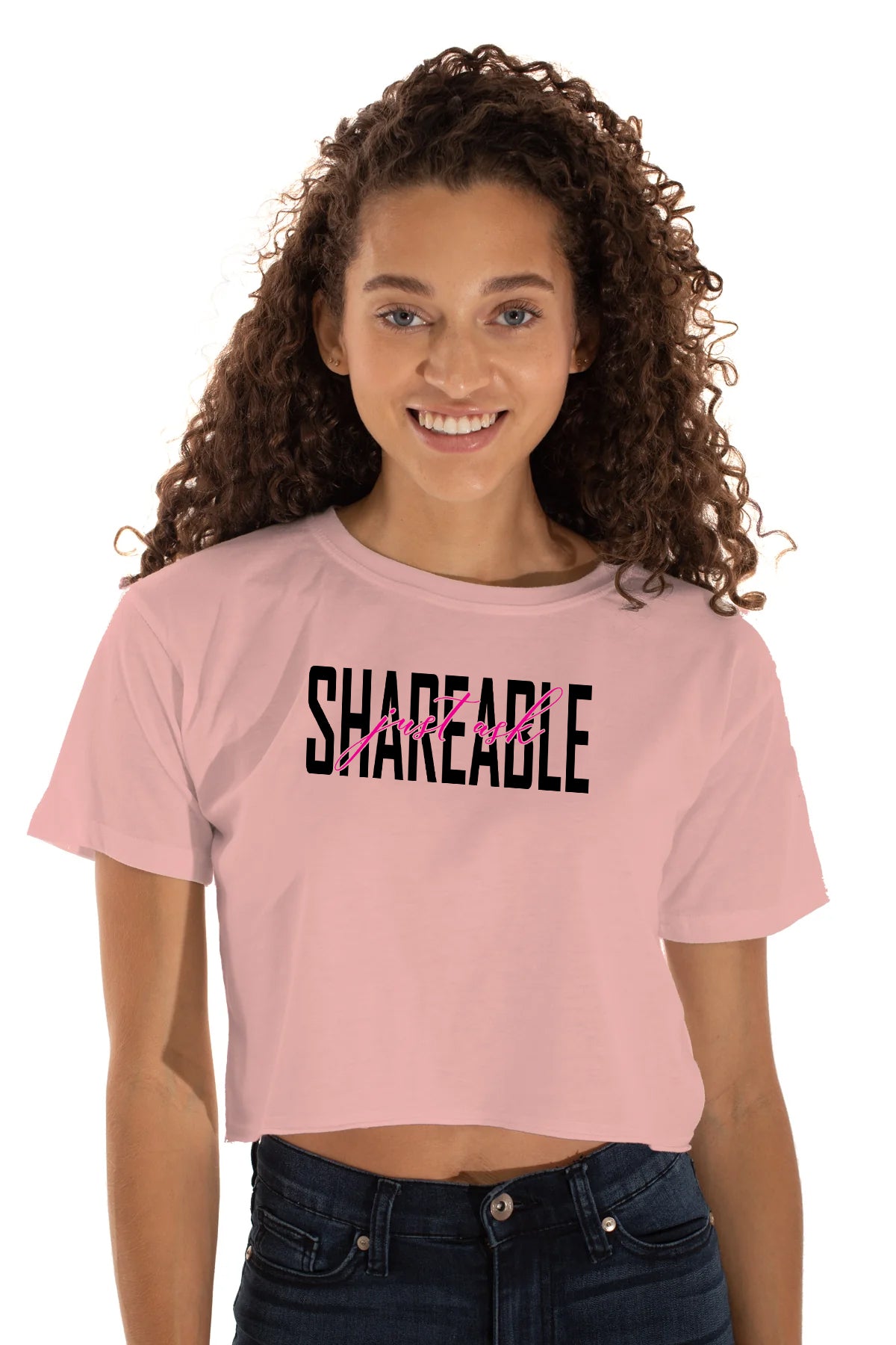 Shareable - Just Ask Crop Tee