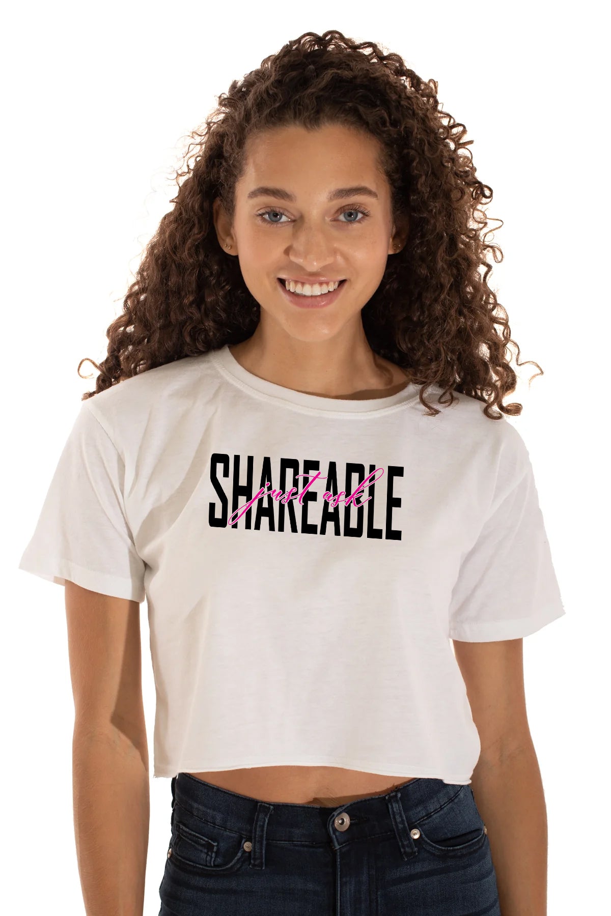 Shareable - Just Ask Crop Tee