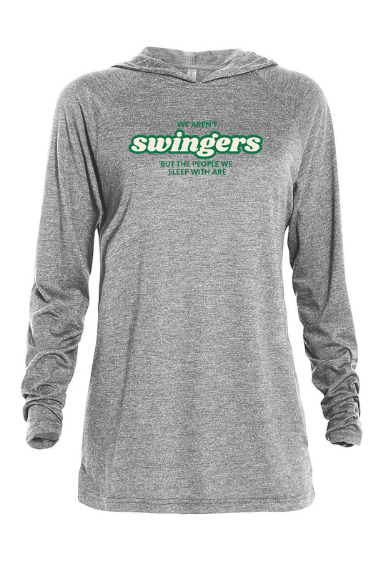 We're Not Swingers Hooded Tee