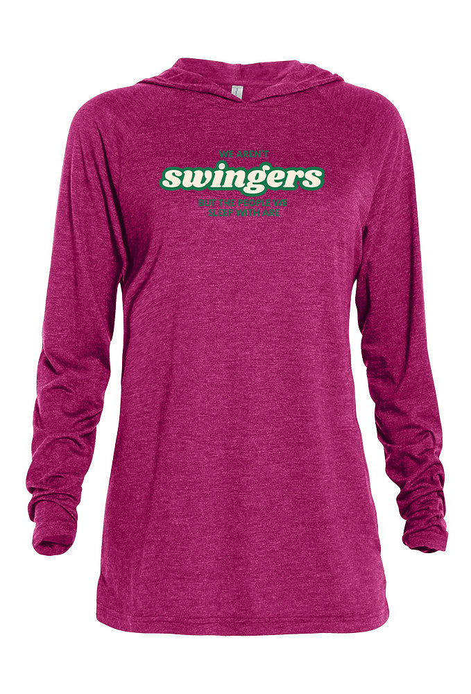 We're Not Swingers Hooded Tee